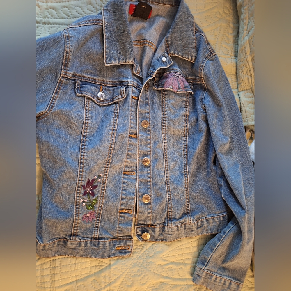 Arizona Brand Embroidered Denim Jacket